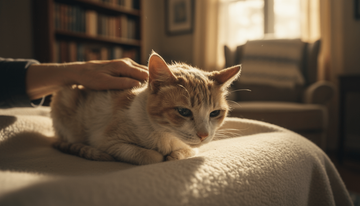 découvrez comment reconnaître les signes de souffrance silencieuse chez votre chat en fin de vie et offrez-lui le confort et l'attention dont il a besoin.