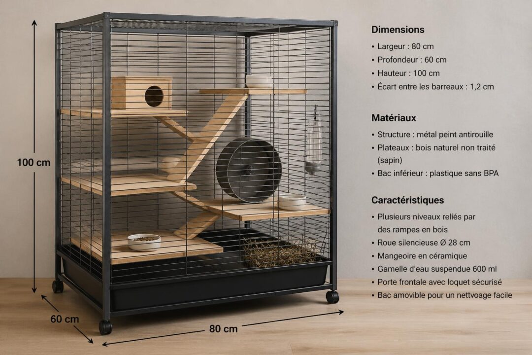 découvrez comment choisir la cage idéale pour votre chinchilla en tenant compte des dimensions adaptées et des matériaux recommandés pour garantir son confort et sa sécurité.