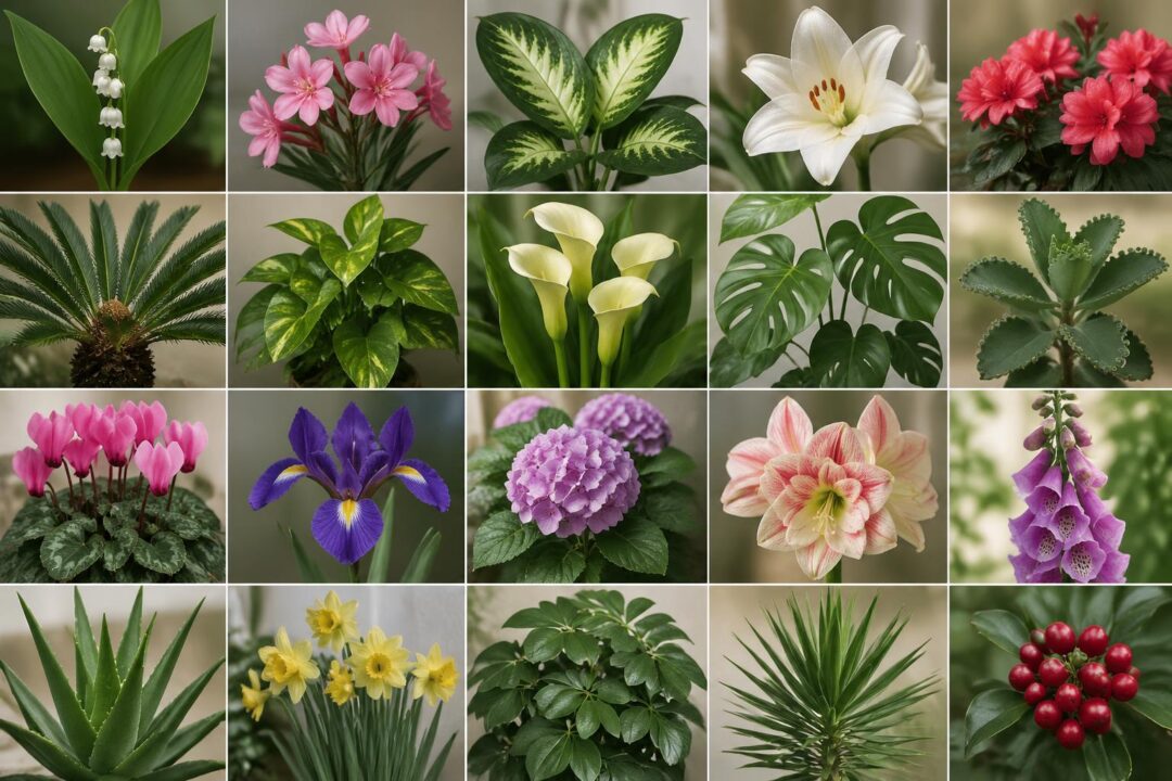 découvrez le top 20 des plantes toxiques pour les chats avec des photos pour les identifier facilement et protéger votre animal de compagnie.