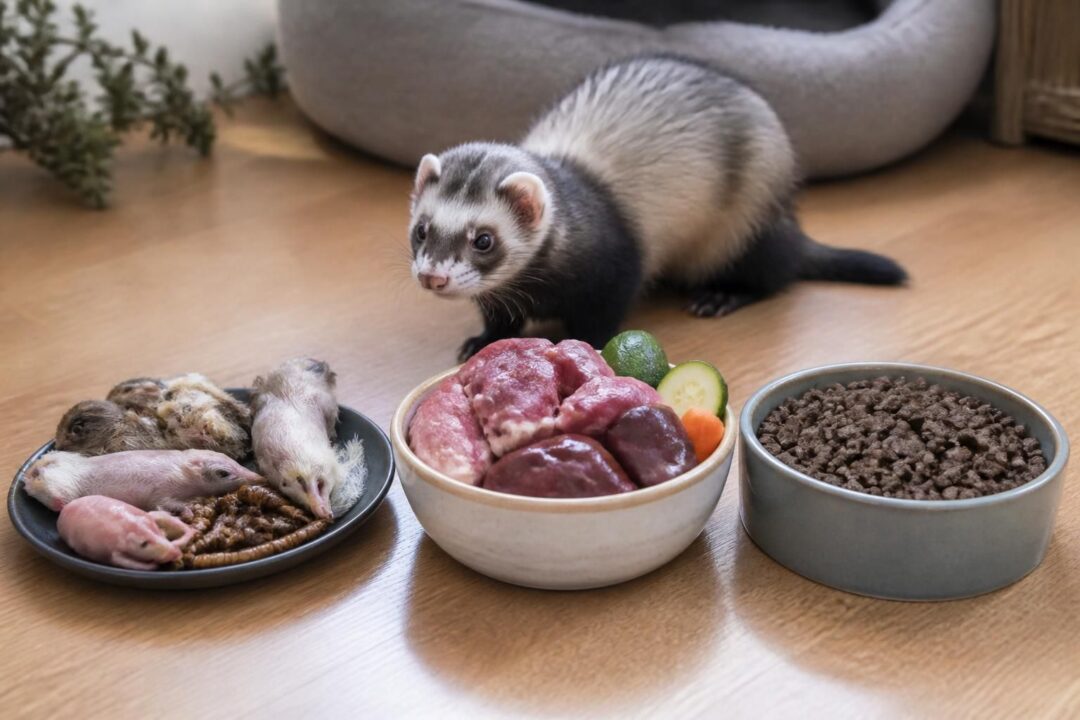 découvrez comment nourrir votre furet avec des proies naturelles, le régime barf ou les croquettes, accompagnée d'une analyse détaillée des glucides pour une alimentation équilibrée et adaptée.